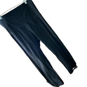 Poof! Leggings Black Capri Length With Cutout Bottom High Waisted Size Large